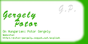 gergely potor business card